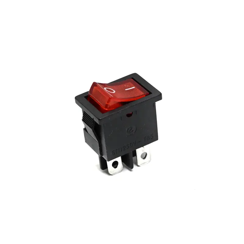 Produktbild von 10 Stück RLEIL RL3-4 Wippschalter DPST 10A 125VAC – Rote Anzeige, 4-Pin ON-OFF